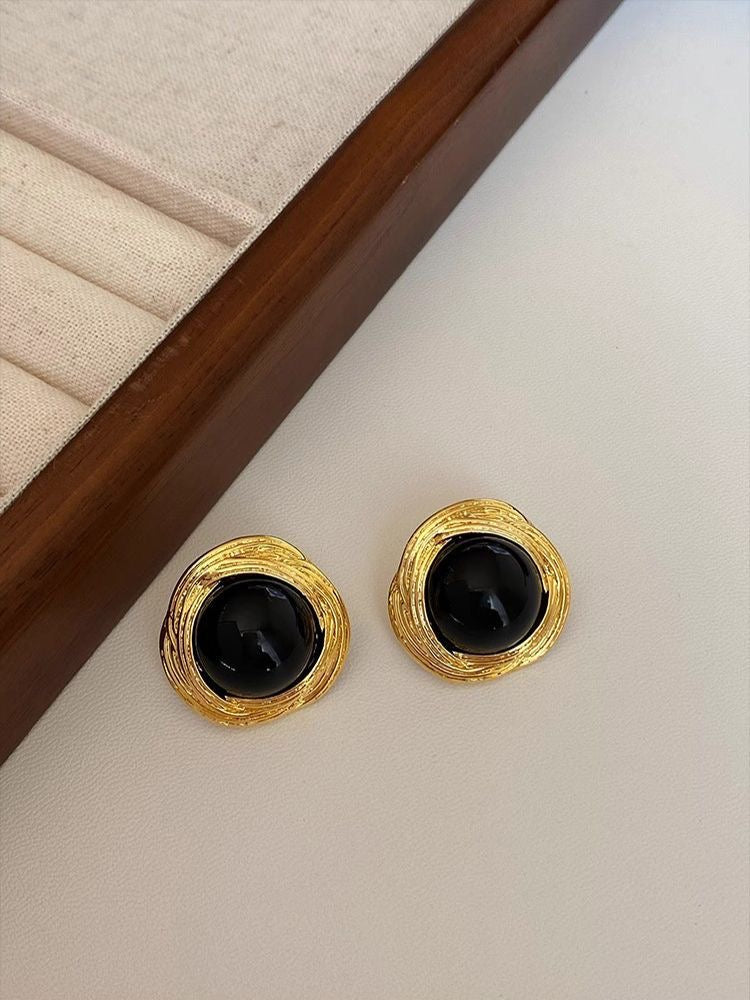 Midnight Luxe Statement Stud Earrings