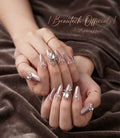 Nude Ombre with 3D Charm Nails