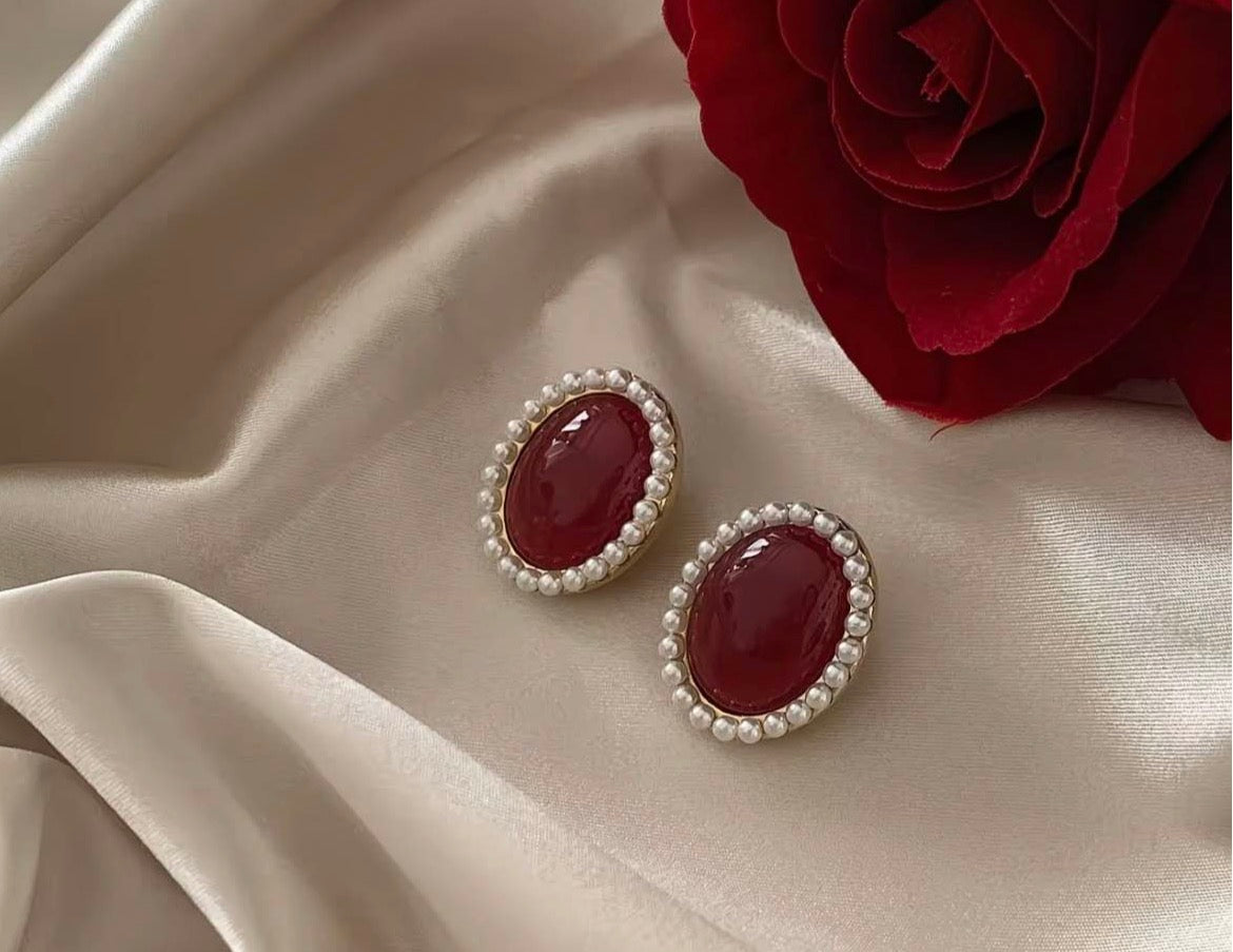 Victorian Oval Medallion Earrings
