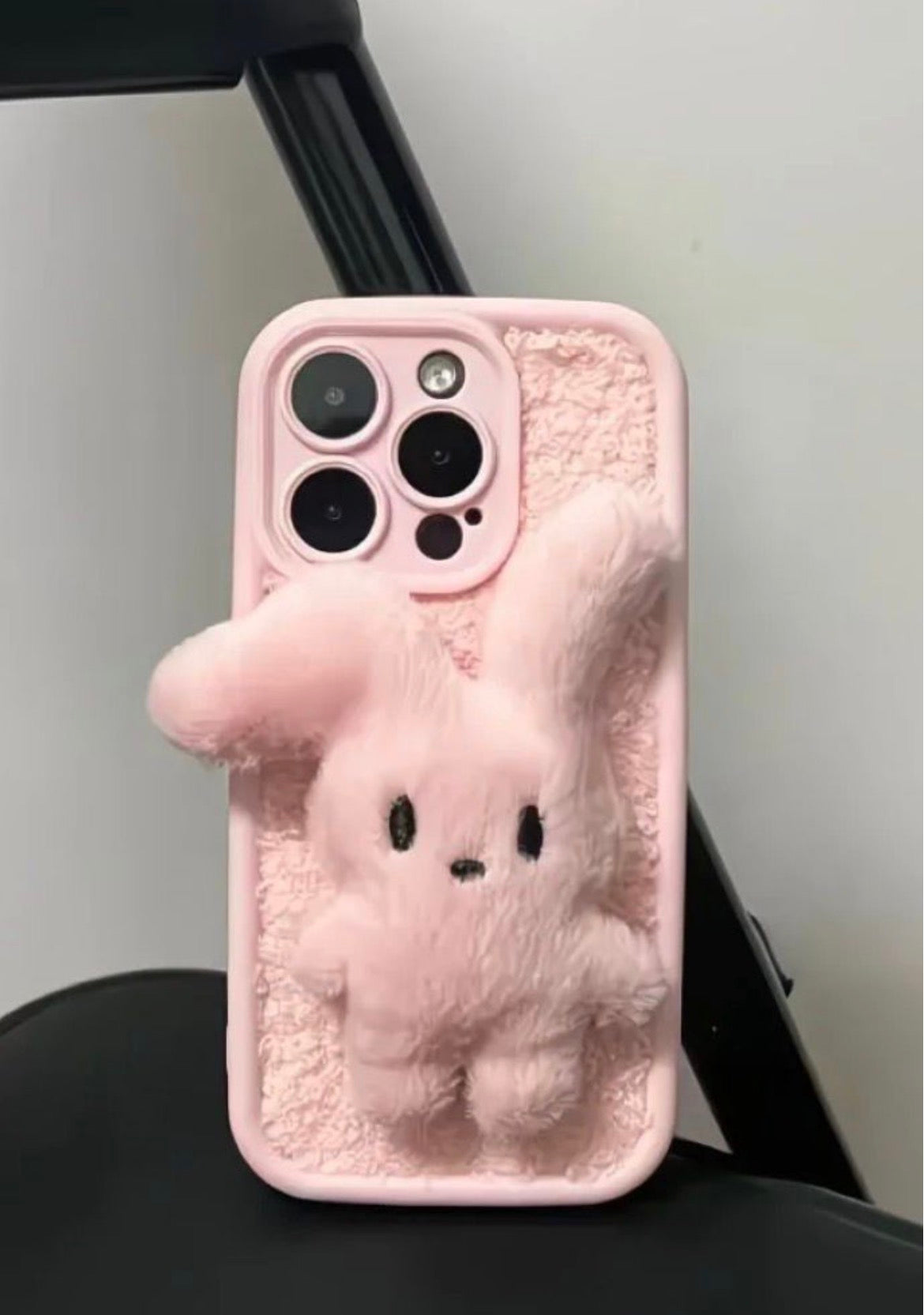 3D Plush Bunny Sherpa Case