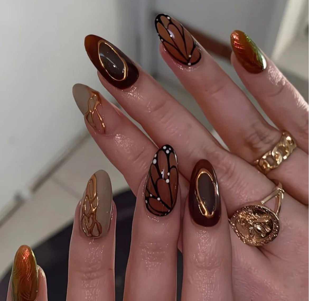 Rose Ember Nails