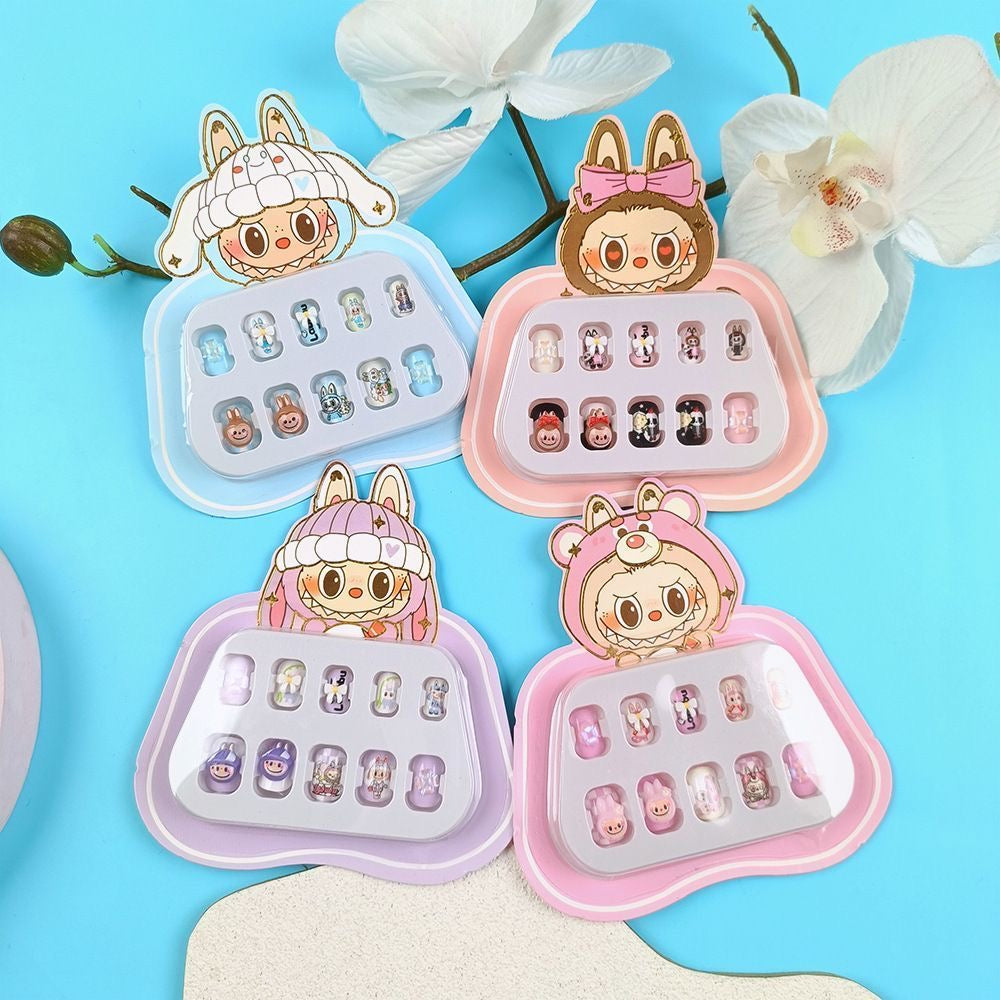 Labubu Cartoon Press-On Nails – Kawaii Cute Nail Set