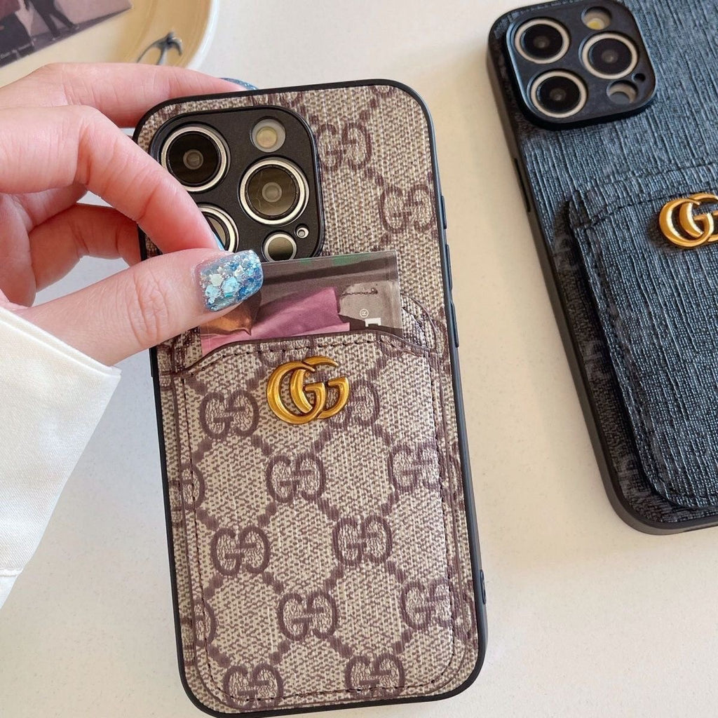 Luxury GUCCI Pocket Leather Phone Case