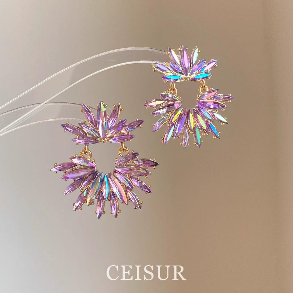 Aurora Crystal Bloom Earrings