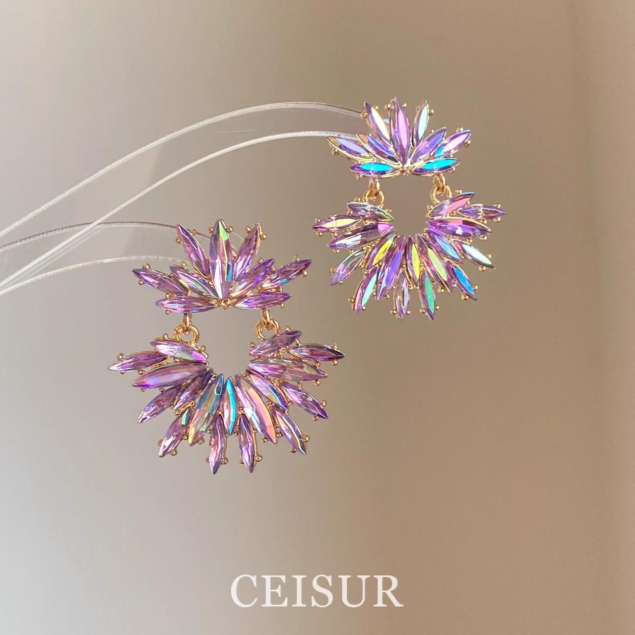 Aurora Crystal Bloom Earrings