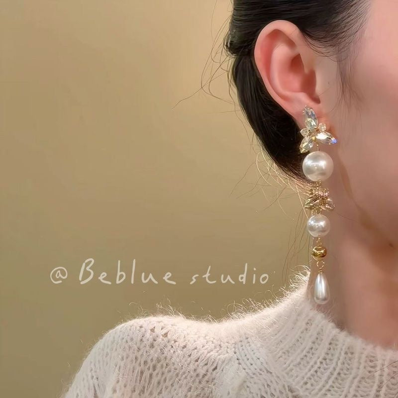 Royal Pearl Cascade Earrings