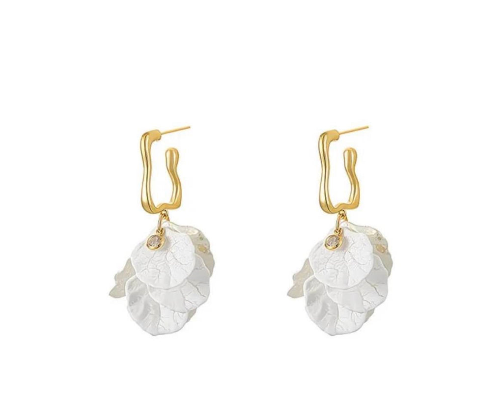 Abstract Lily Petal Earrings