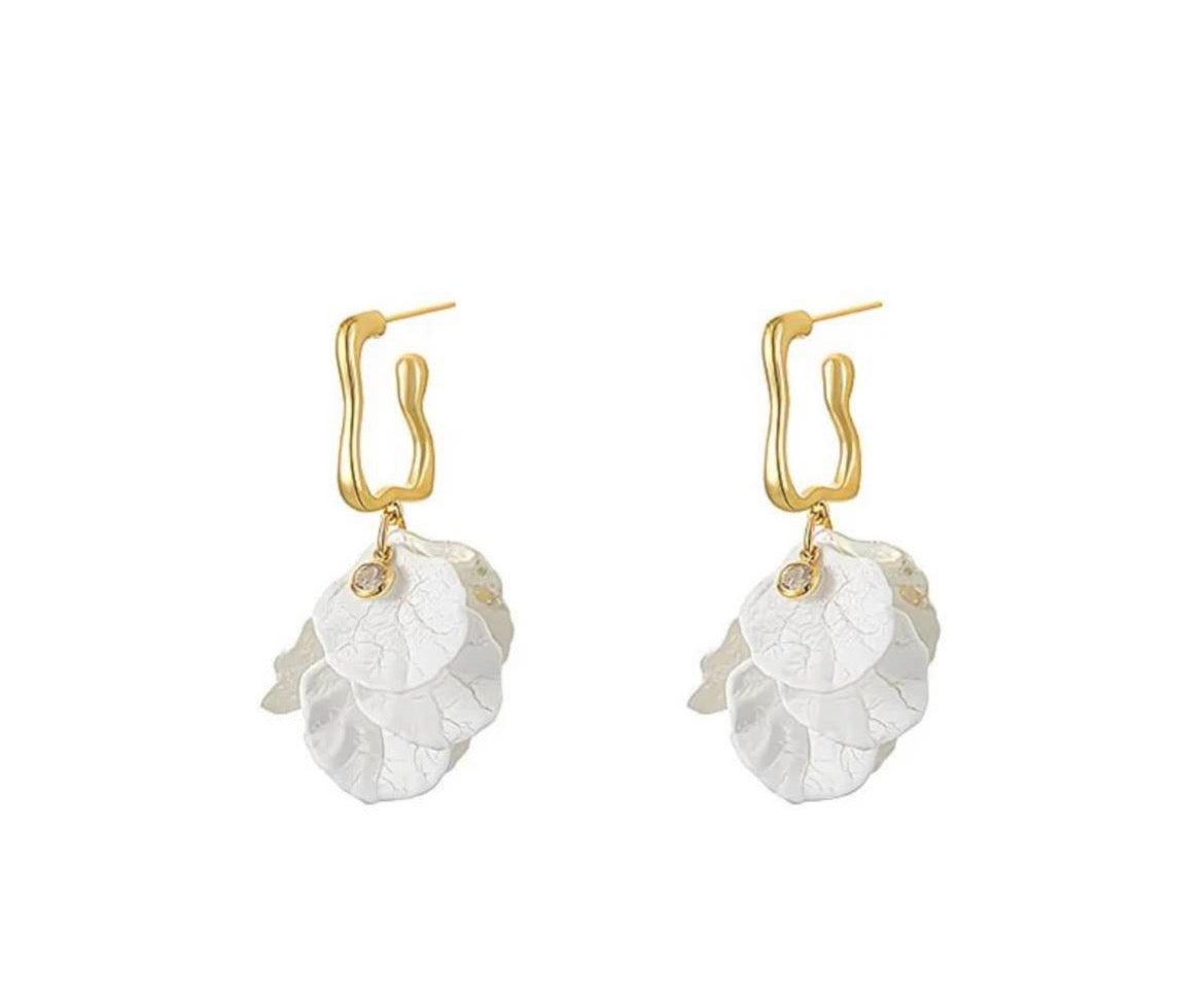 Abstract Lily Petal Earrings
