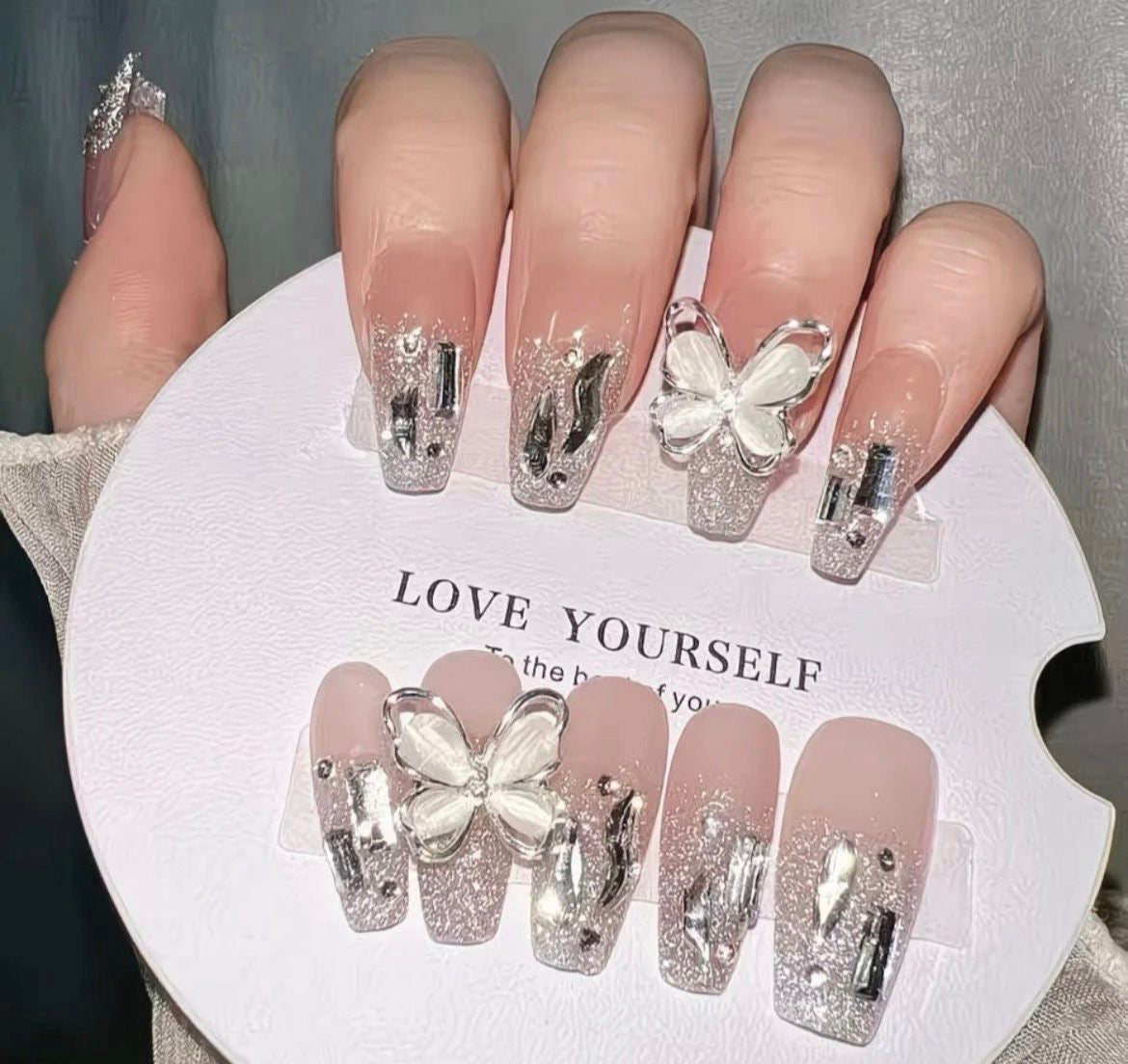 Butterfly Charm Nails