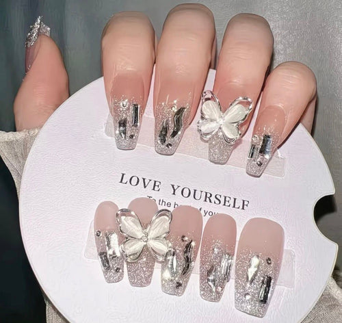 Butterfly Charm Nails