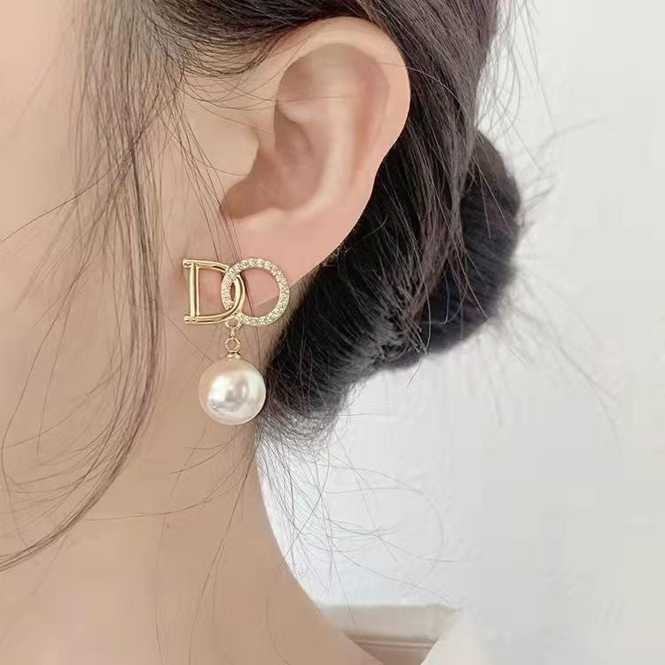 Pearl Luxe Initial Earrings
