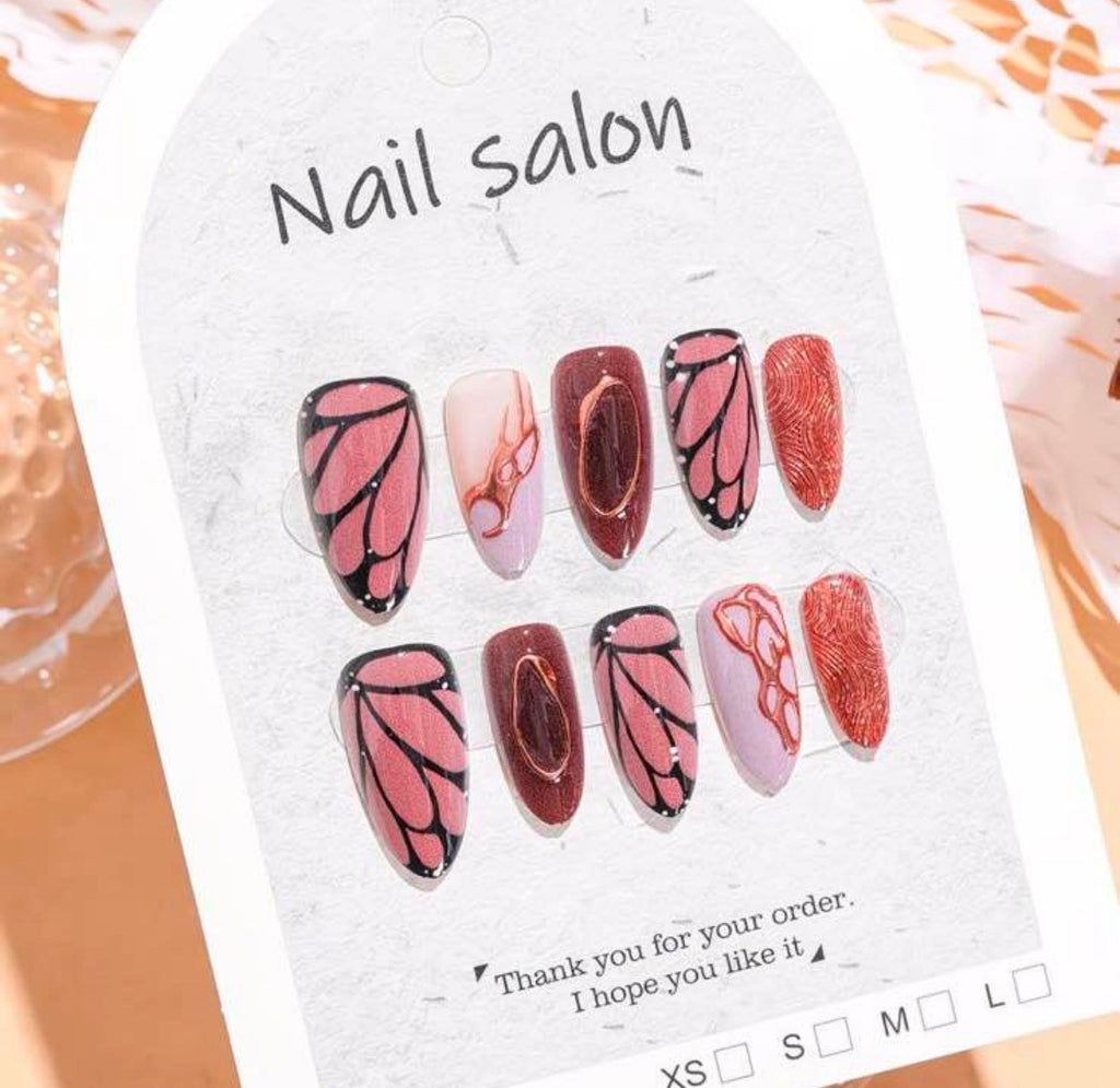 Rose Ember Nails
