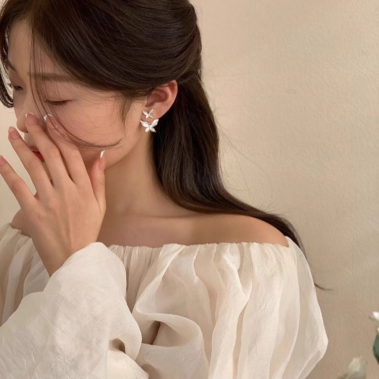 Pearl Butterfly Bloom Earrings
