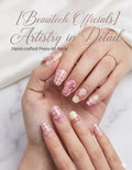 Pink Gingham Nails