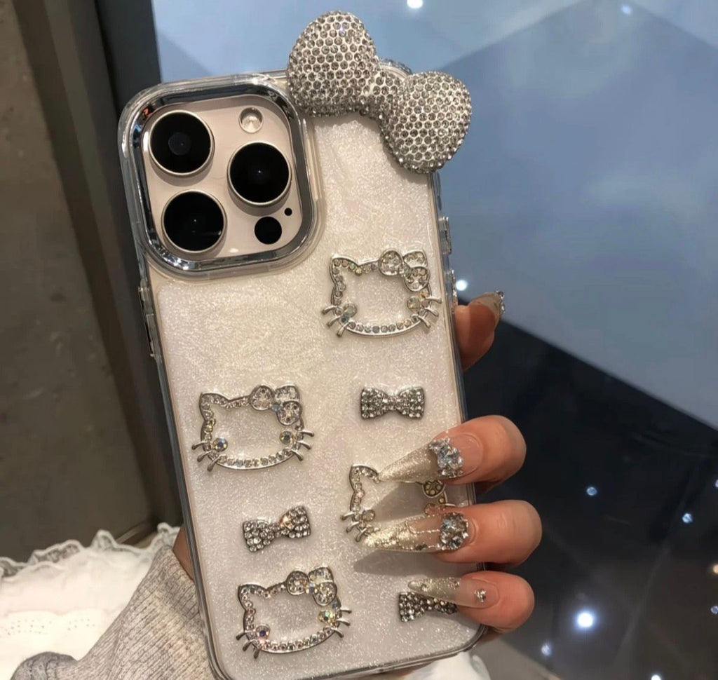 Hello-Kitty Crystal & Bow Case