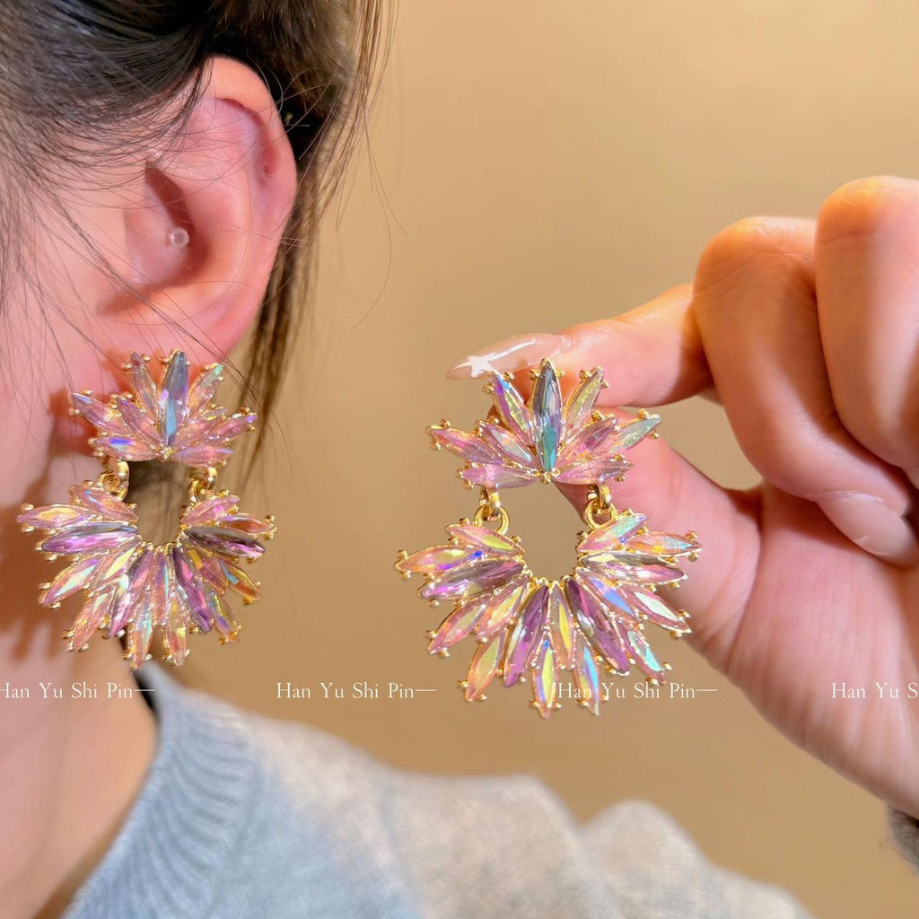 Aurora Crystal Bloom Earrings