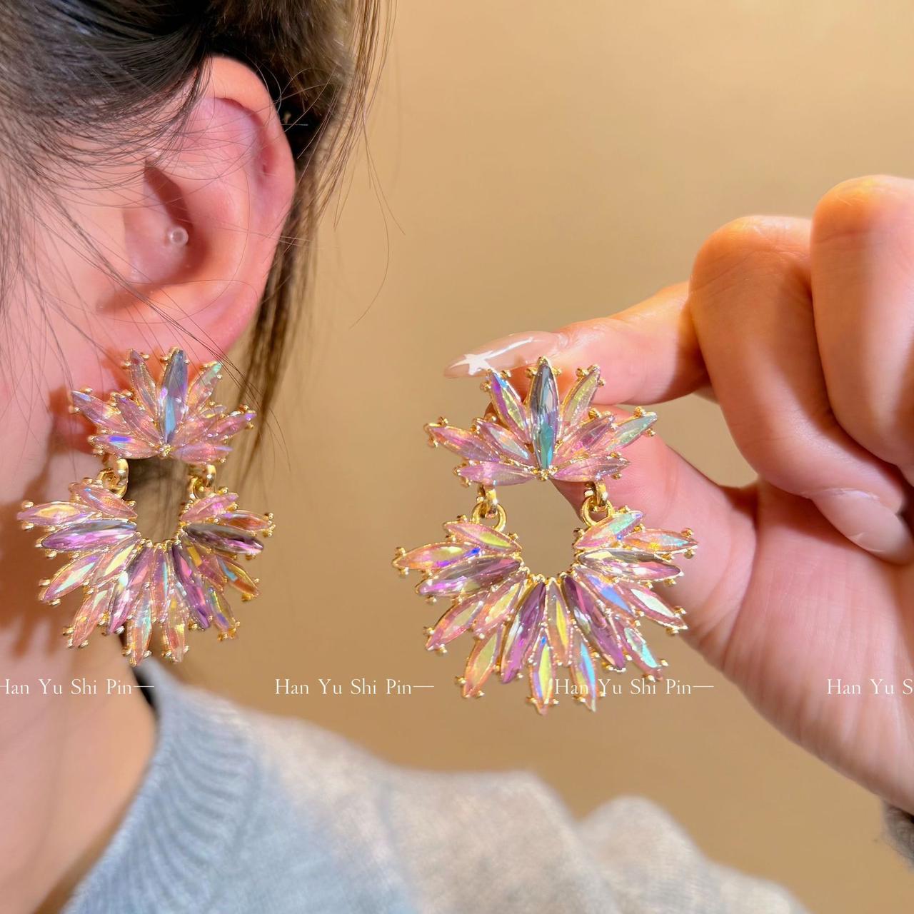 Aurora Crystal Bloom Earrings