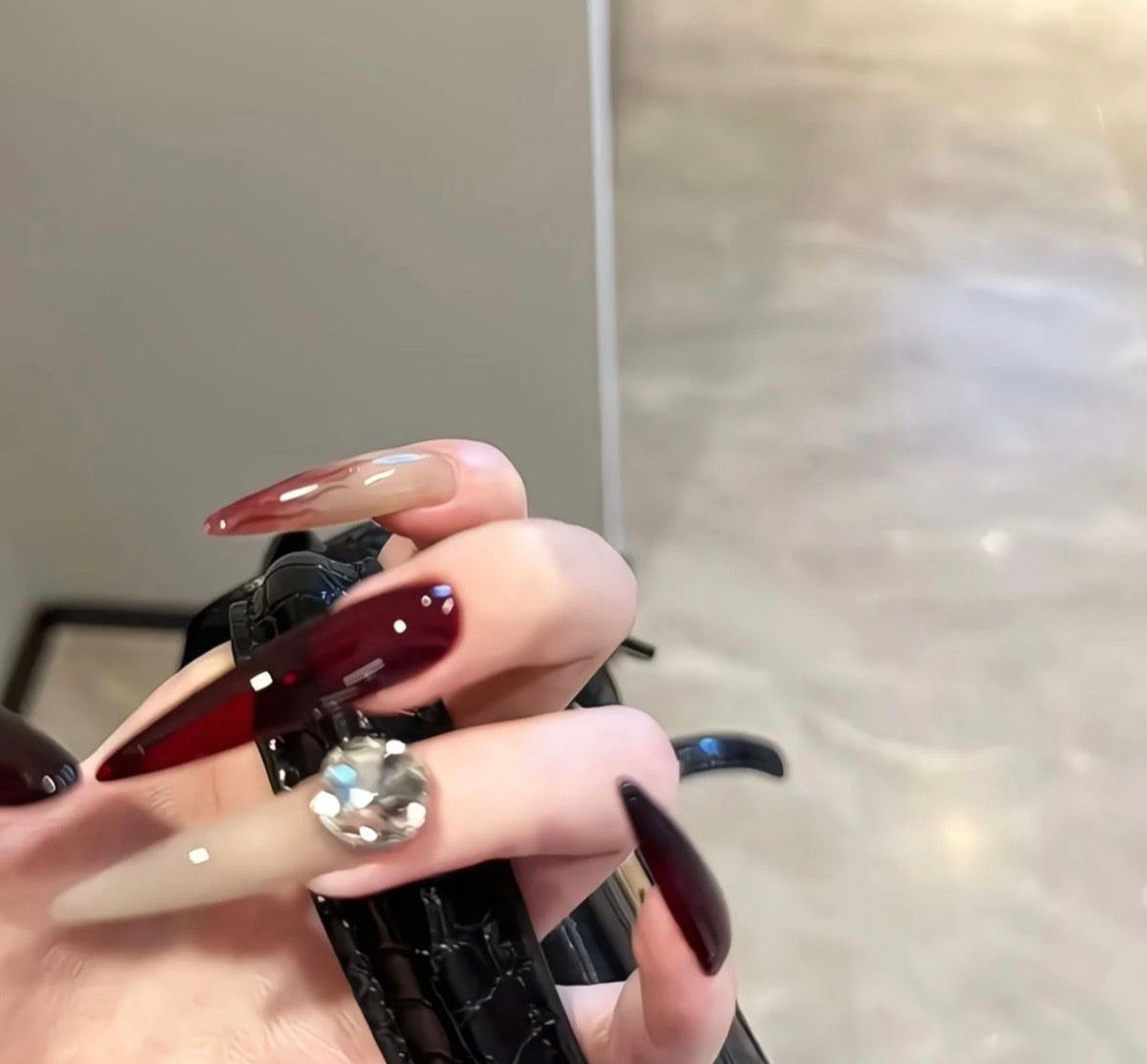 Deep Aura Vine Nails