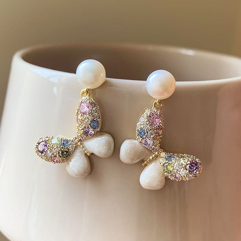 Pearl Butterfly Luxe Earrings