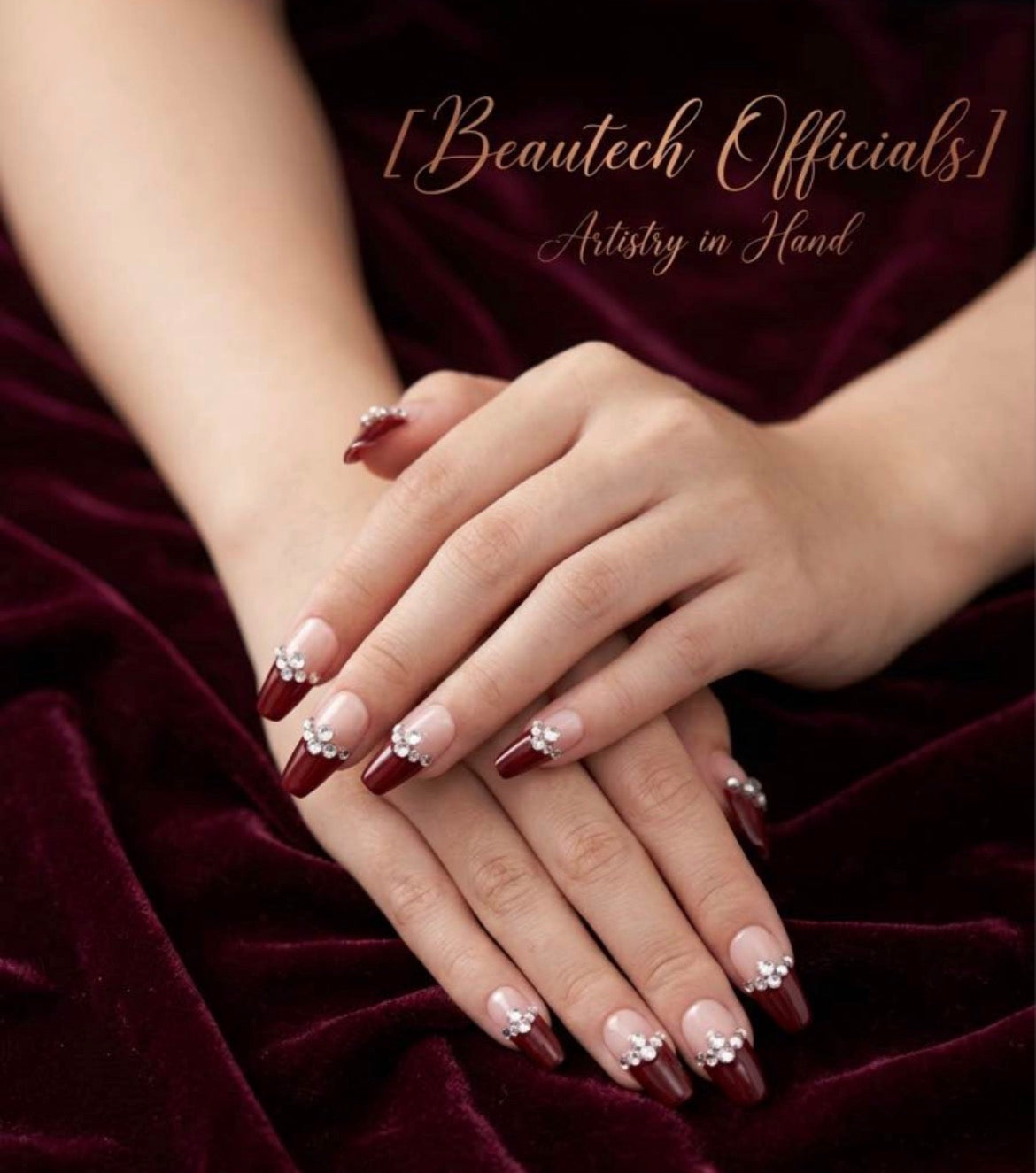 Ruby Glam Press On Nails