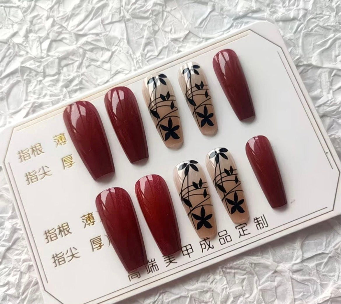 Floral Vine Nails