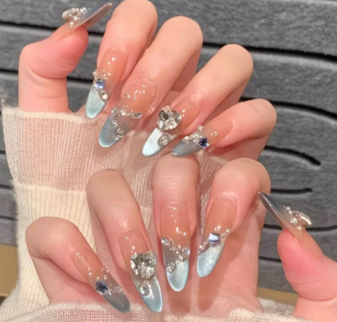 Frozen Ombre Nails