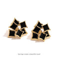 Midnight Luxe Geometric Stud Earrings