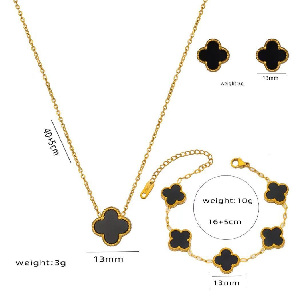 Crimson Clover Luxury Jewelry Set