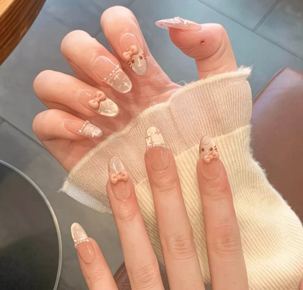 Kitty French Nail