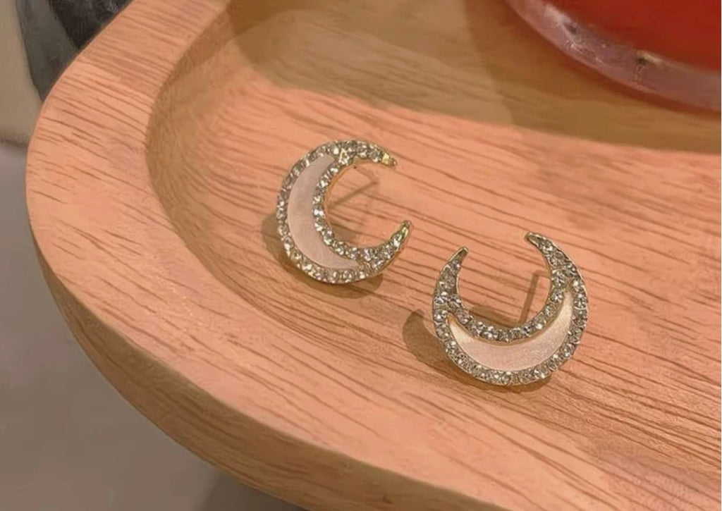 Lunar Glow Crescent Earrings