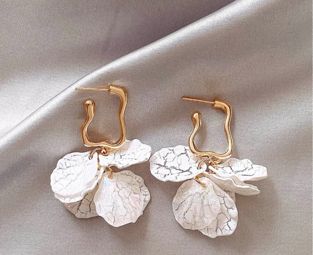 Abstract Lily Petal Earrings