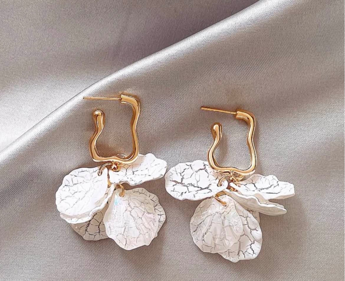 Abstract Lily Petal Earrings
