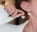 Crystal Halo Heart Earrings