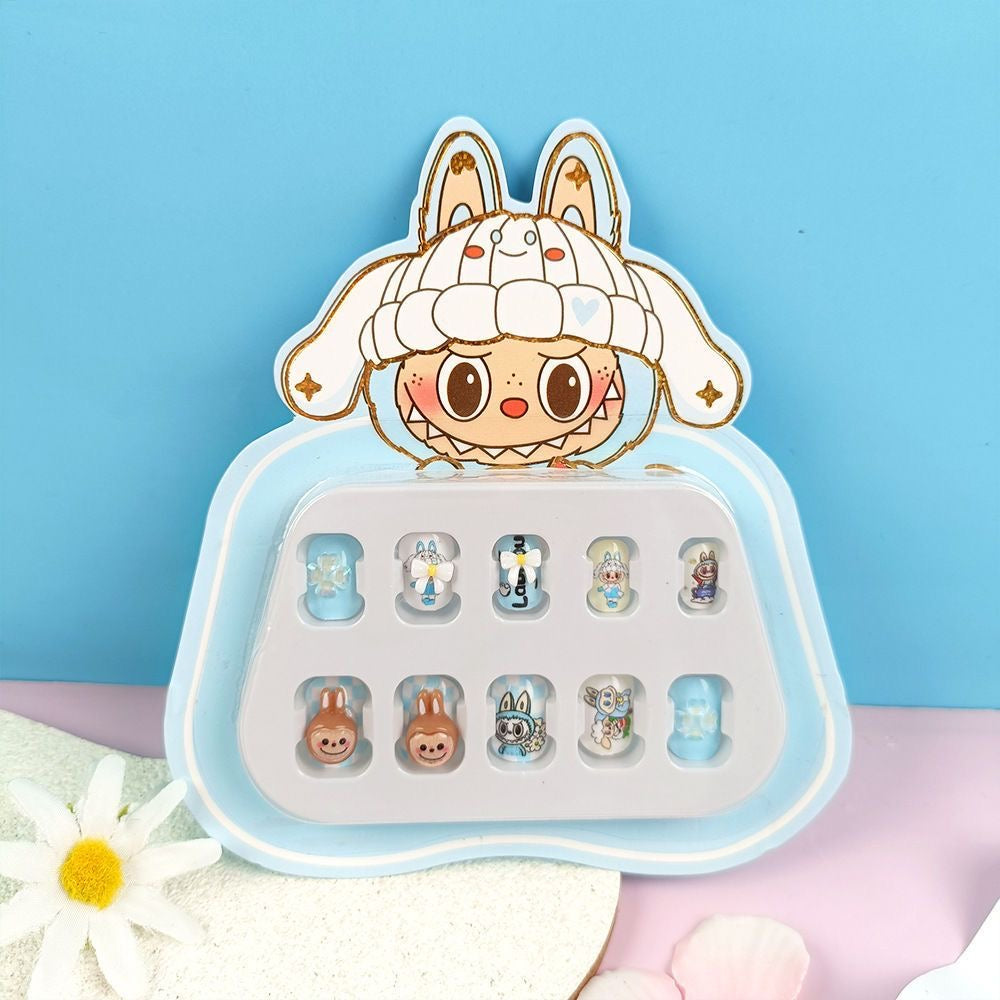 Labubu Cartoon Press-On Nails – Kawaii Cute Nail Set