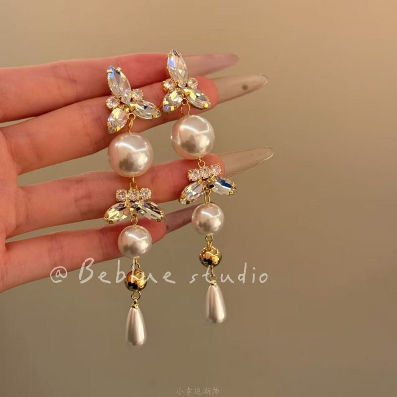 Royal Pearl Cascade Earrings