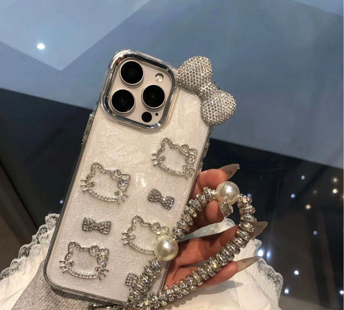 Hello-Kitty Crystal & Bow Case