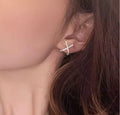Radiant X-Link Crystal Earrings