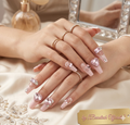 Pink Gemstone Nails