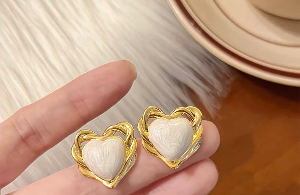 Serene Heart Drop Earrings