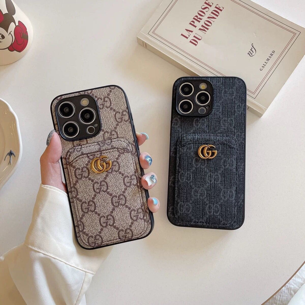 Luxury GUCCI Pocket Leather Phone Case