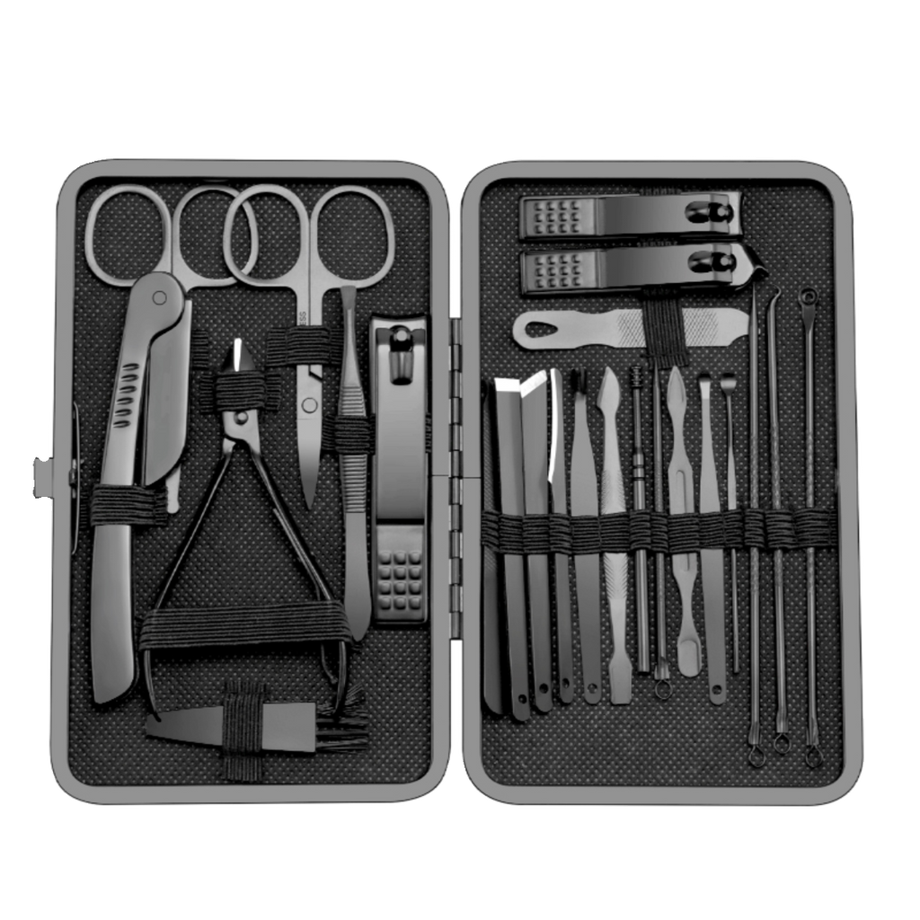 Premium 24-in-1 Professional Manicure & Pedicure Grooming Kit