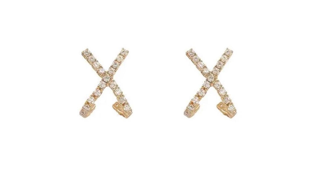 Radiant X-Link Crystal Earrings