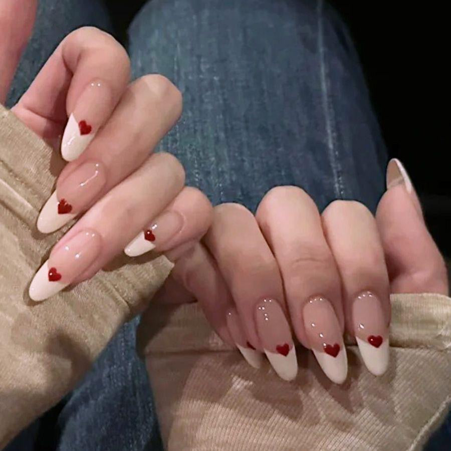 Sweetheart French Tip Nails