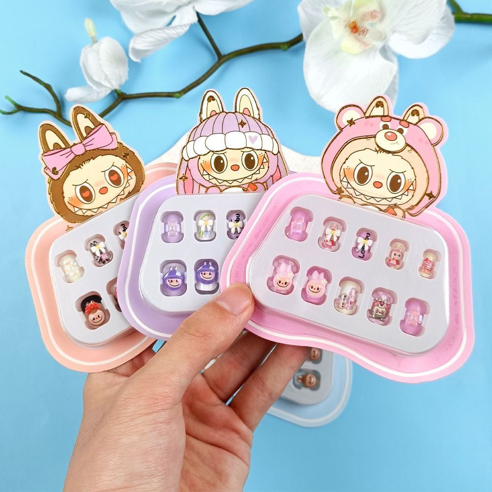 Labubu Cartoon Press-On Nails – Kawaii Cute Nail Set