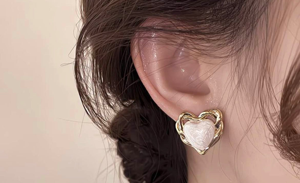 Serene Heart Drop Earrings