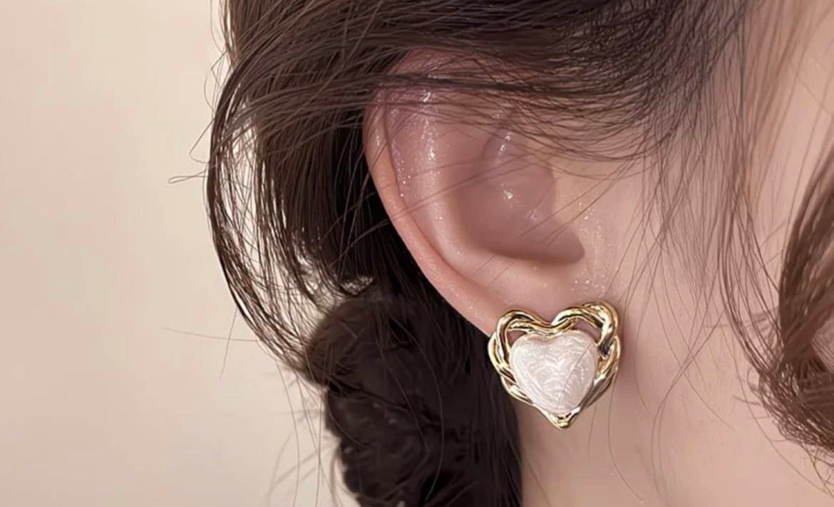 Serene Heart Drop Earrings