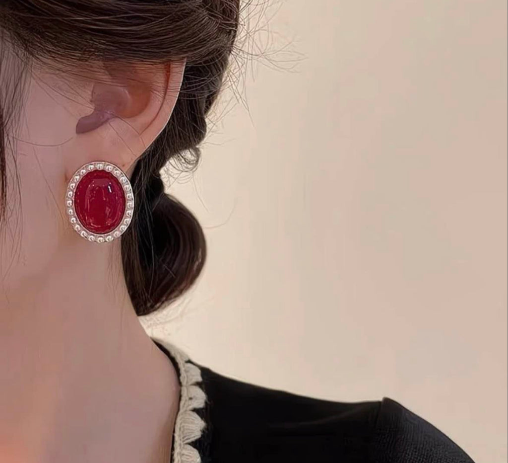 Victorian Oval Medallion Earrings