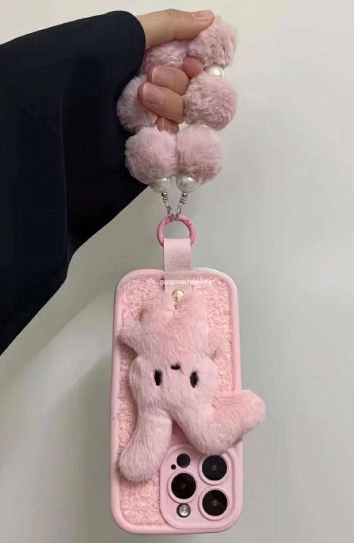 3D Plush Bunny Sherpa Case
