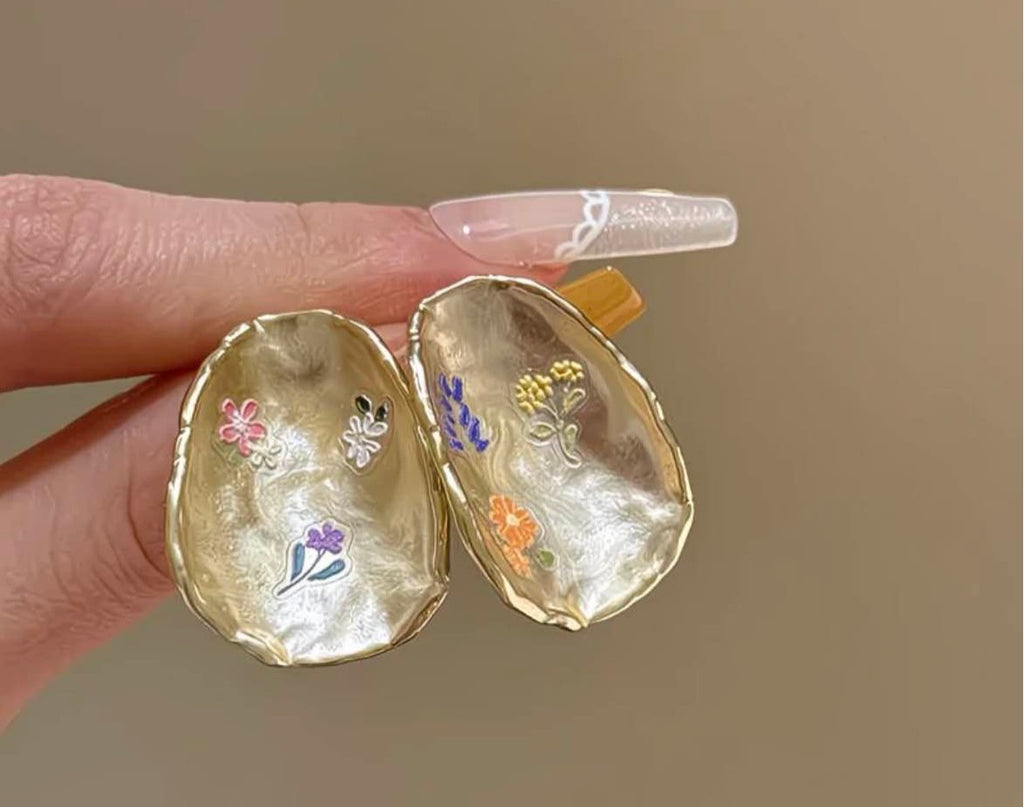 Golden Meadow Shell Earrings
