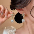 Snowflake Pearl Drop Earrings